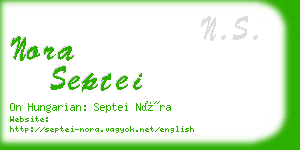 nora septei business card